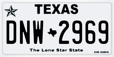 TX license plate DNW2969