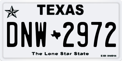 TX license plate DNW2972