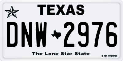 TX license plate DNW2976