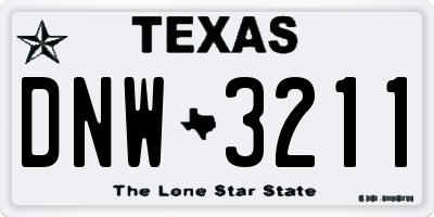 TX license plate DNW3211