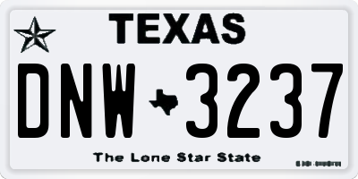 TX license plate DNW3237