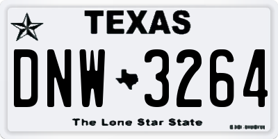 TX license plate DNW3264