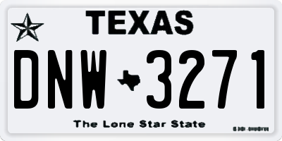 TX license plate DNW3271