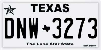 TX license plate DNW3273