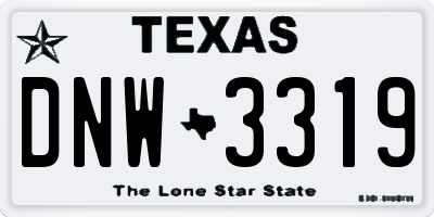 TX license plate DNW3319