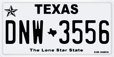 TX license plate DNW3556