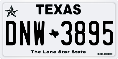 TX license plate DNW3895