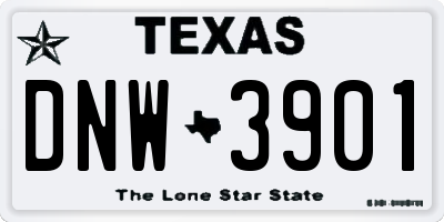 TX license plate DNW3901