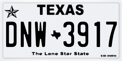 TX license plate DNW3917