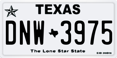 TX license plate DNW3975