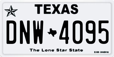 TX license plate DNW4095