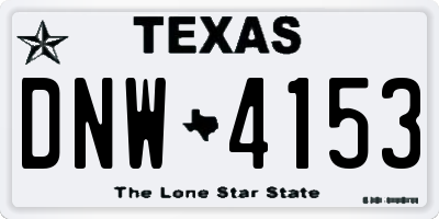 TX license plate DNW4153
