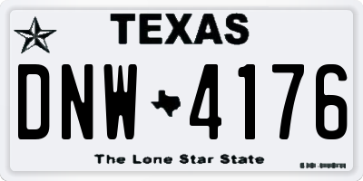 TX license plate DNW4176