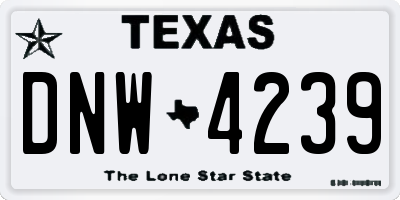 TX license plate DNW4239
