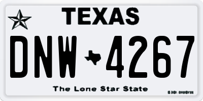 TX license plate DNW4267