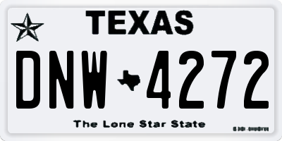 TX license plate DNW4272