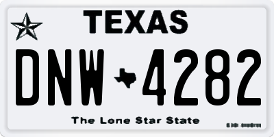 TX license plate DNW4282