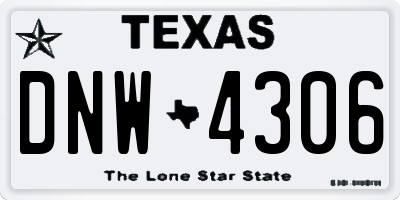 TX license plate DNW4306