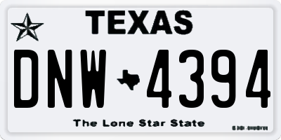 TX license plate DNW4394