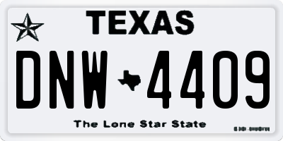 TX license plate DNW4409