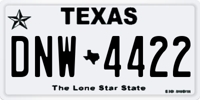 TX license plate DNW4422