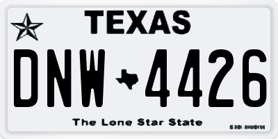 TX license plate DNW4426