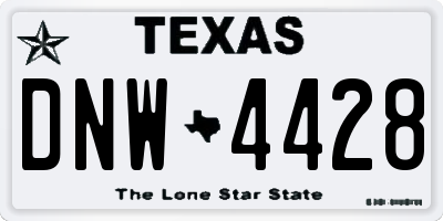 TX license plate DNW4428