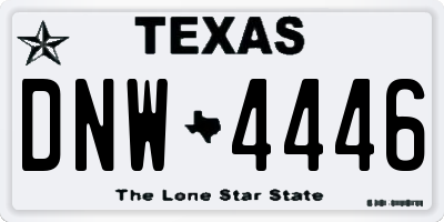 TX license plate DNW4446