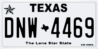 TX license plate DNW4469