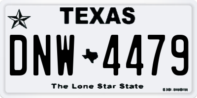 TX license plate DNW4479