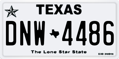 TX license plate DNW4486