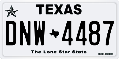 TX license plate DNW4487