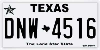 TX license plate DNW4516