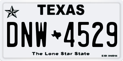 TX license plate DNW4529