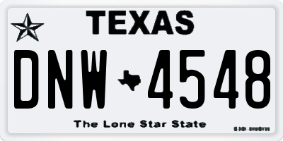 TX license plate DNW4548