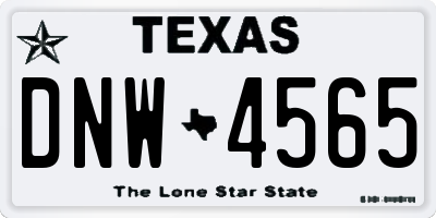 TX license plate DNW4565