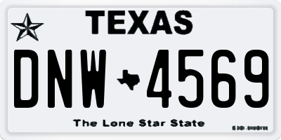 TX license plate DNW4569