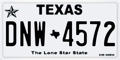 TX license plate DNW4572