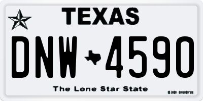 TX license plate DNW4590