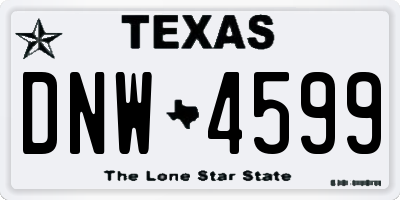 TX license plate DNW4599
