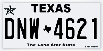 TX license plate DNW4621