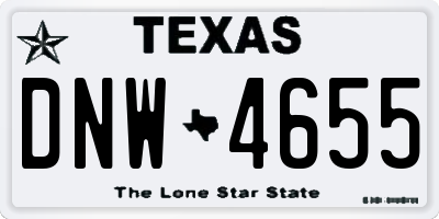 TX license plate DNW4655