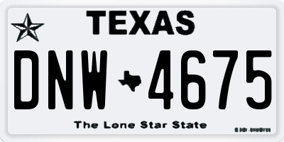 TX license plate DNW4675