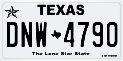 TX license plate DNW4790