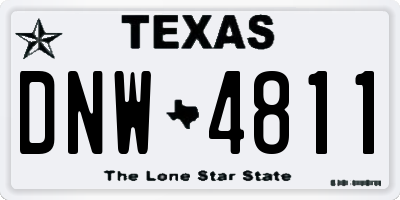 TX license plate DNW4811
