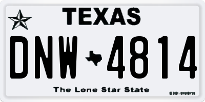 TX license plate DNW4814