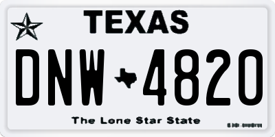 TX license plate DNW4820