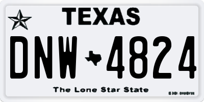 TX license plate DNW4824