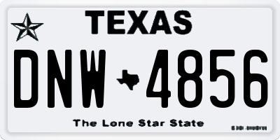 TX license plate DNW4856