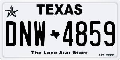 TX license plate DNW4859